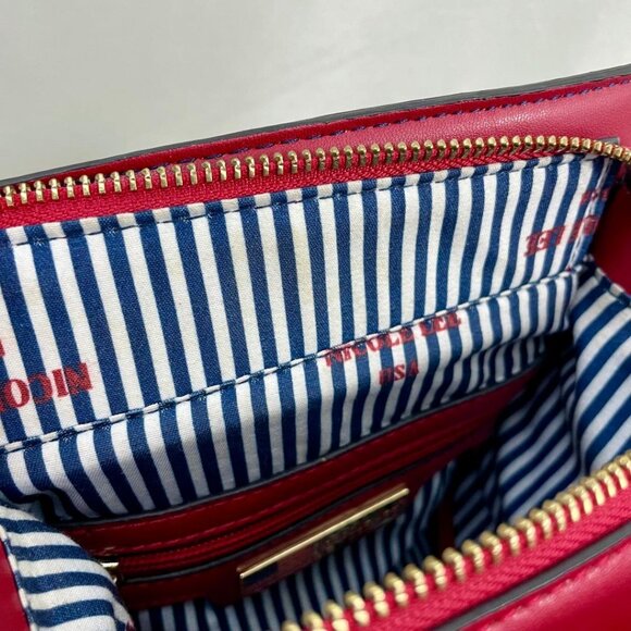 Nicole Lee Handbag "Judith Loves Flowers" Glasses & Stripes Red White Blue RARE - Picture 12 of 12